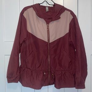 Athletic Collection drawstring ruffle windbreaker